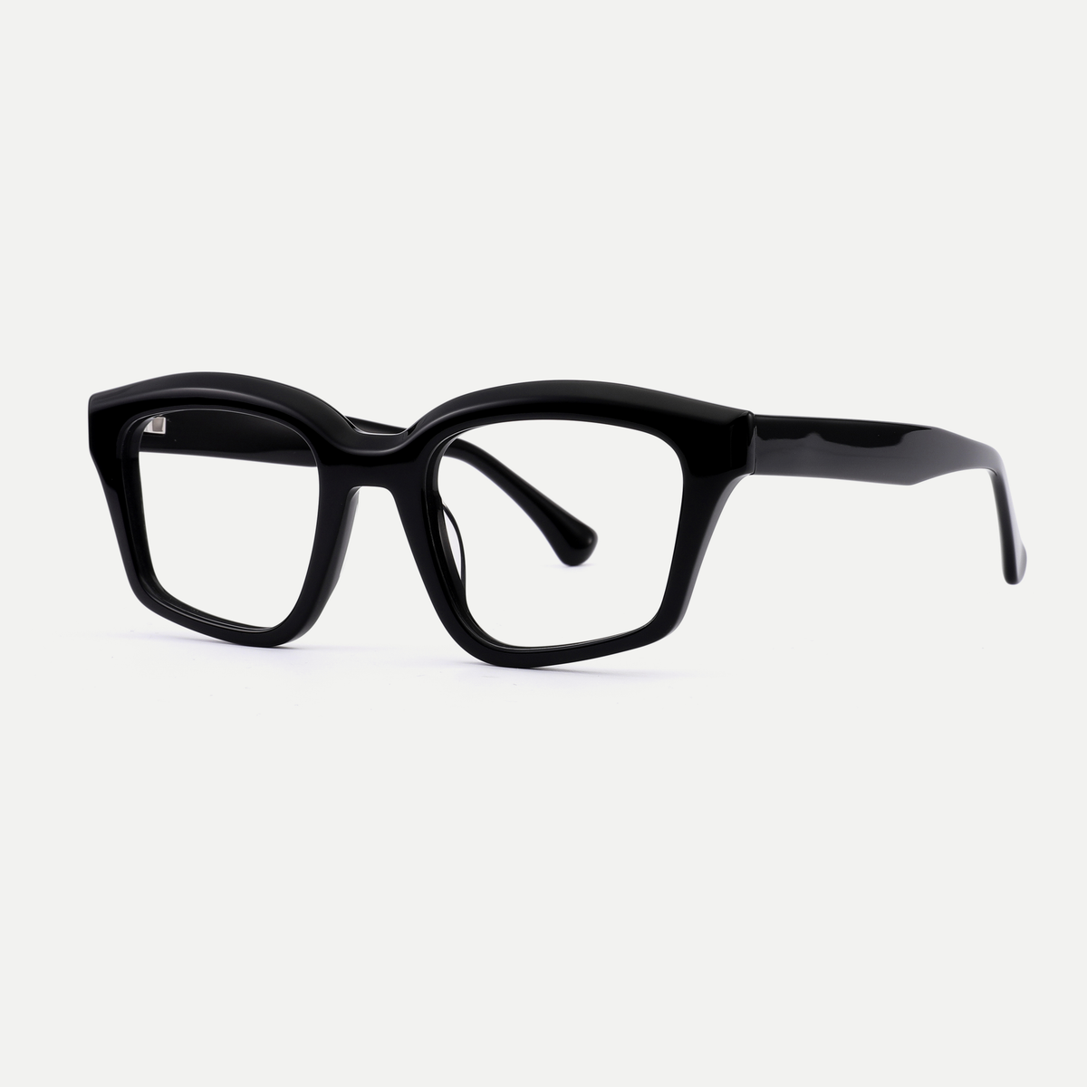 Tessa black acetate eyeglasses, angled view