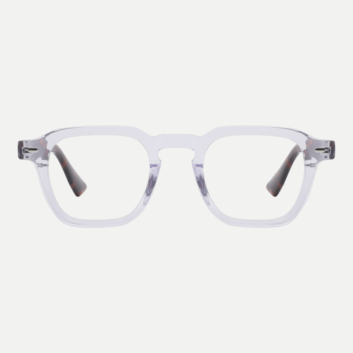 Nina crystal clear acetate eyeglasses, front view