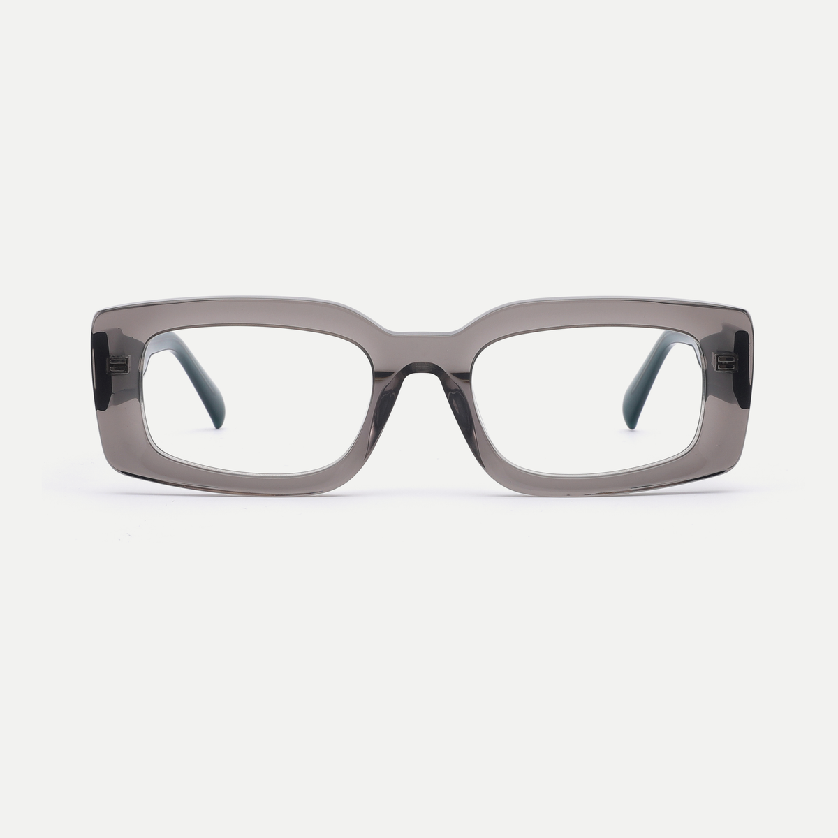 Thea smoke gray acetate eyeglasses, front view