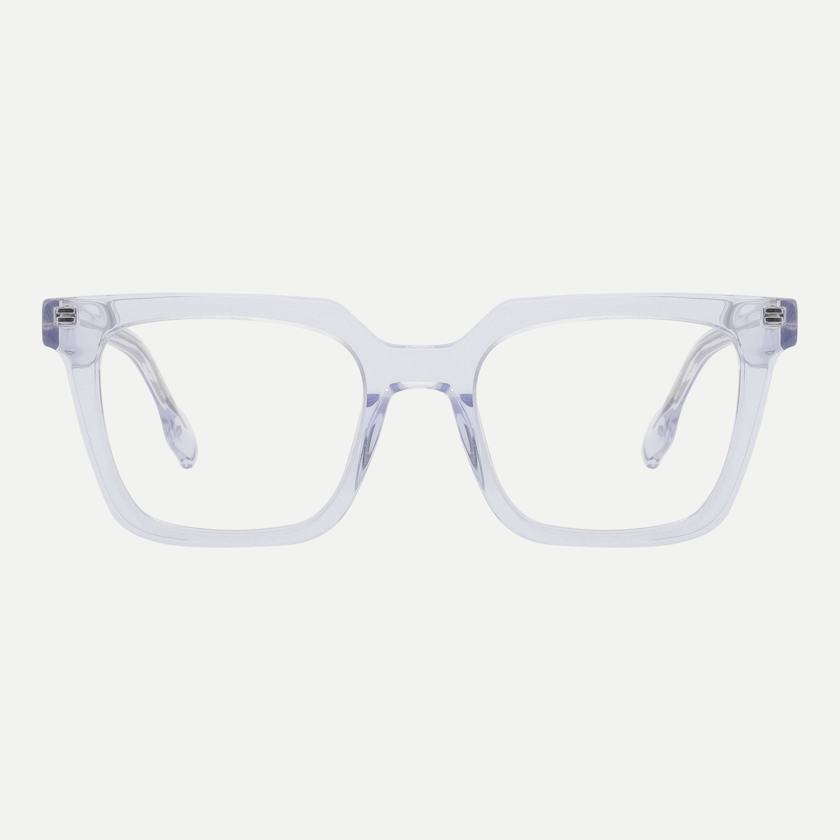 Odette crystal clear acetate eyeglasses, front view