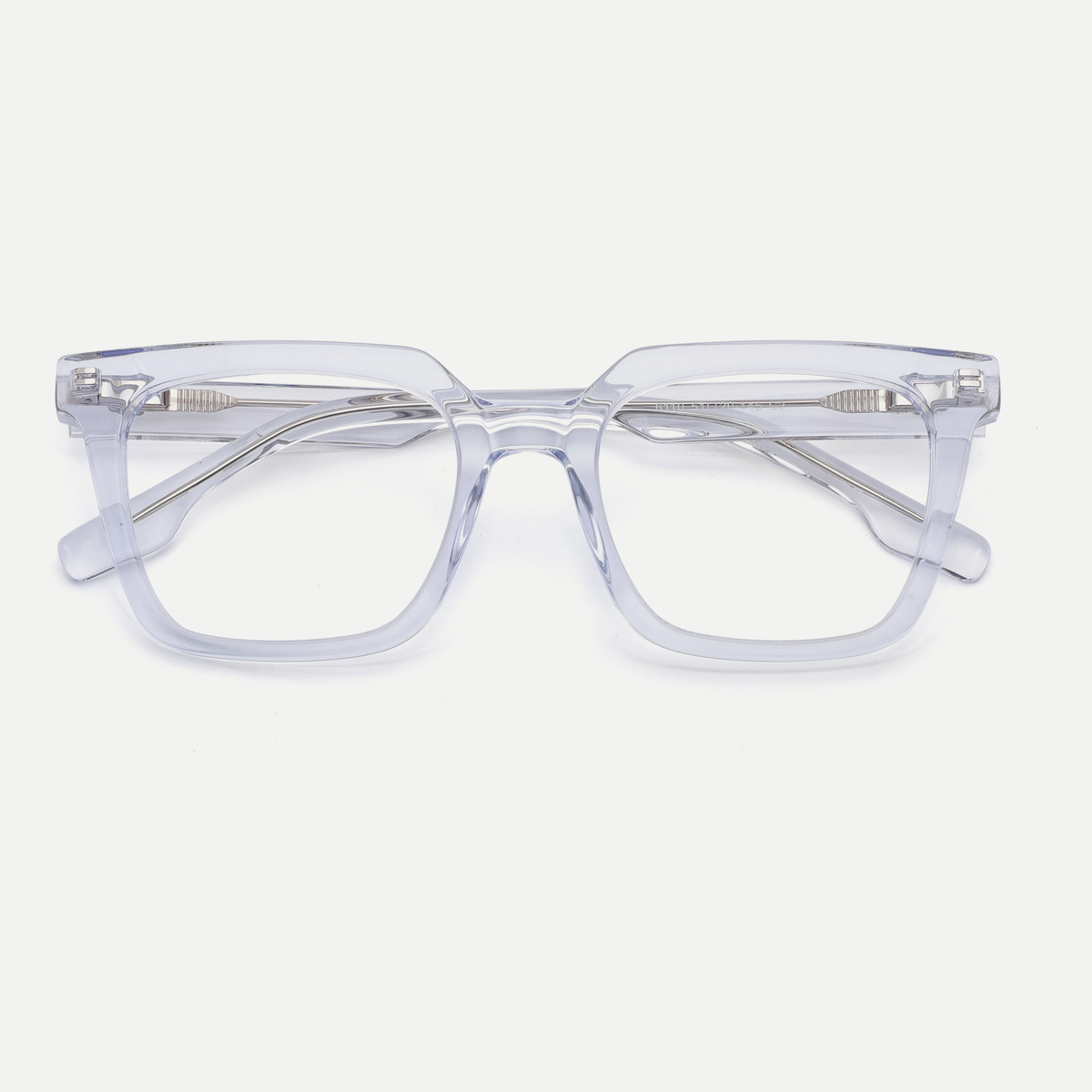 Odette crystal clear acetate eyeglasses, inner temple detail