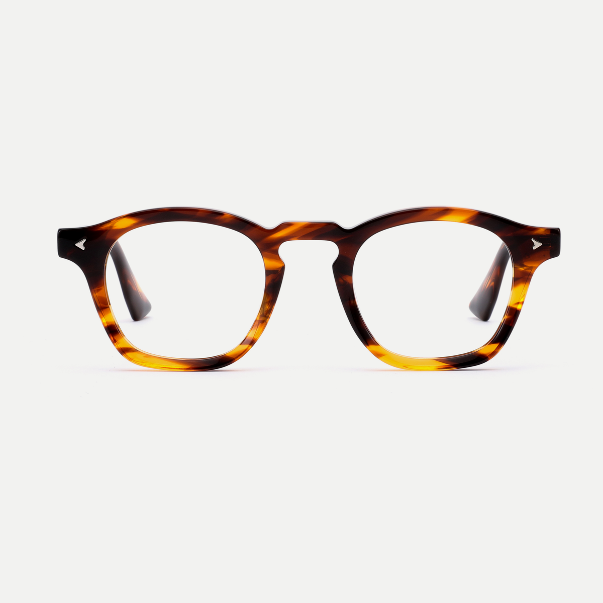 Sylvie amber tortoise acetate eyeglasses, front view