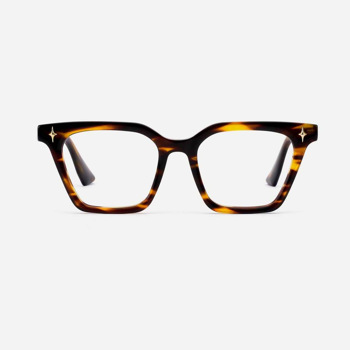 Gemma tortoise acetate eyeglasses, front view