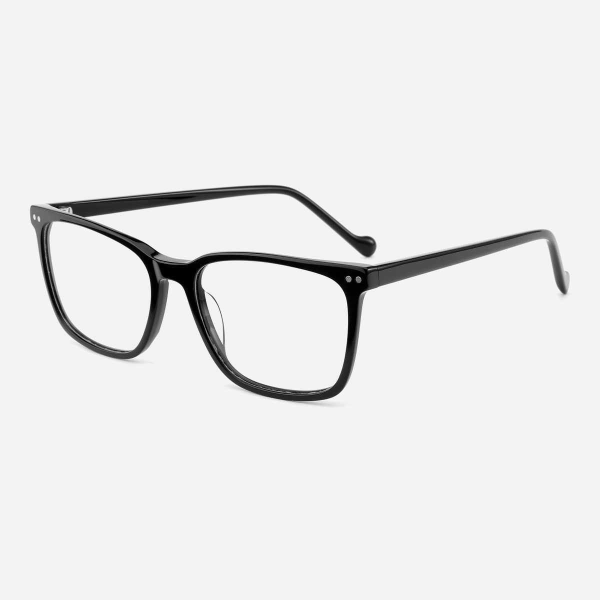 Beatrice black acetate eyeglasses, angled view