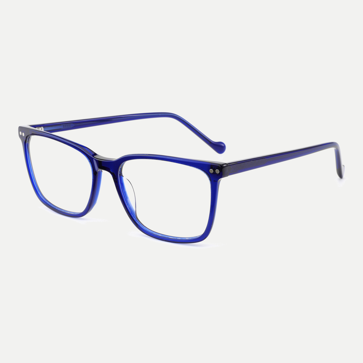 Beatrice cobalt blue acetate eyeglasses, angled view