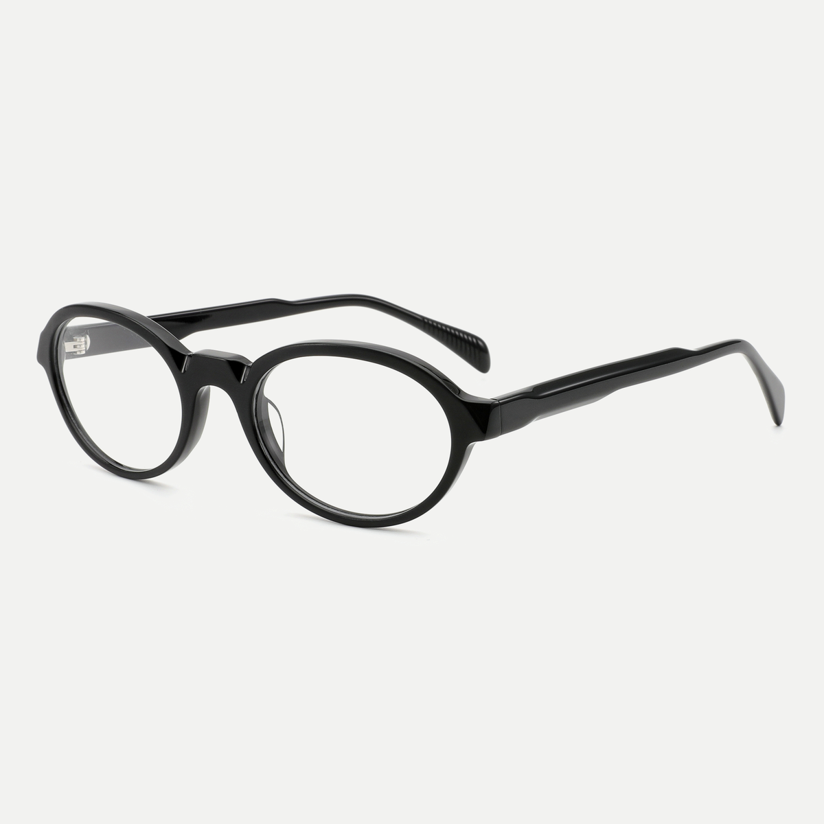 Laurel black eyeglasses, 45-degree view