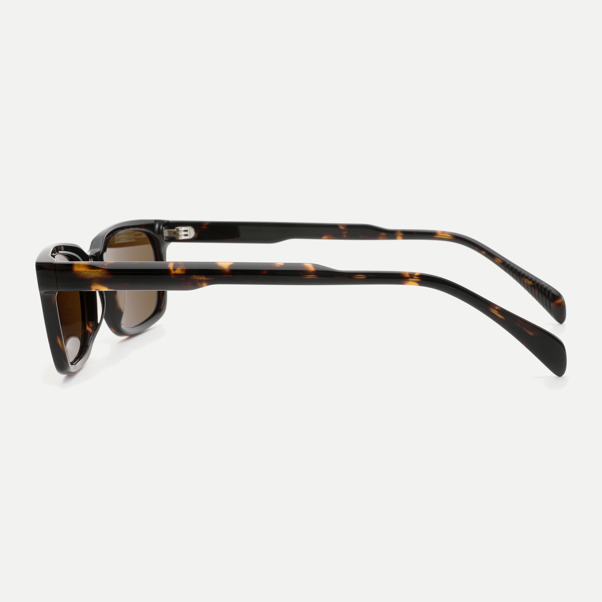 Seren dark tortoise / brown sunglasses, 90-degree side view
