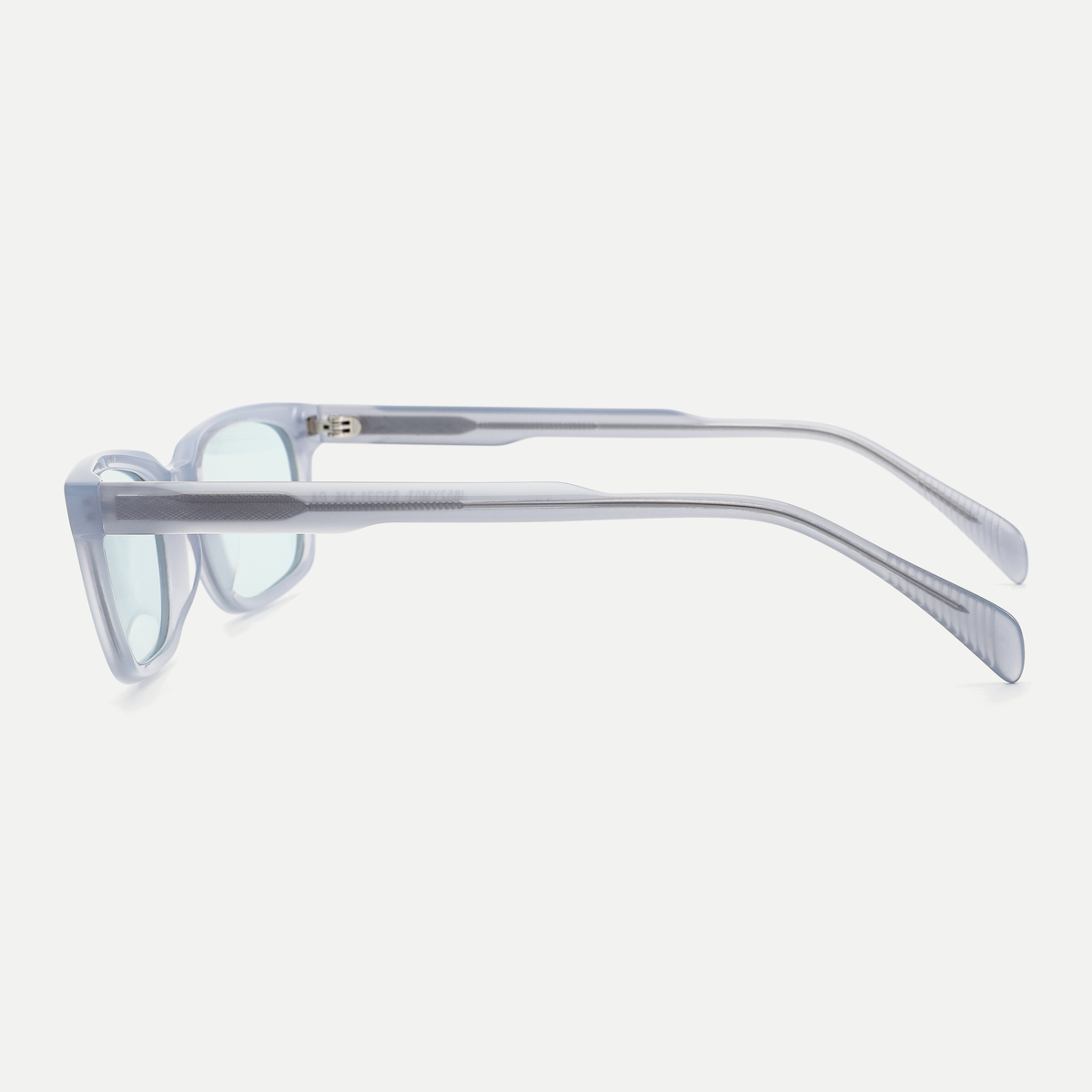 Seren crystal blue gray / ice blue sunglasses, 90-degree side view