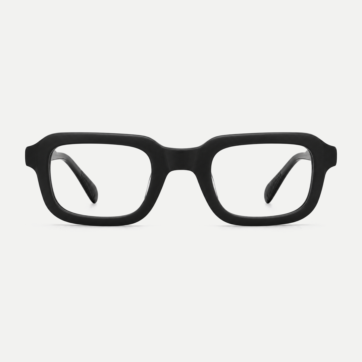 Matilda matte black acetate eyeglasses, front view
