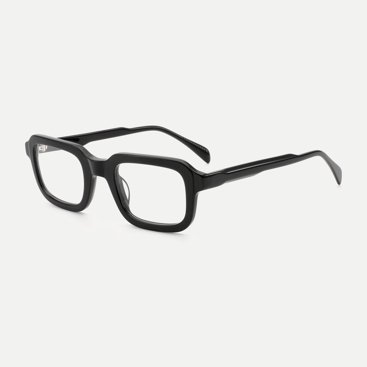 Matilda matte black acetate eyeglasses, angled view