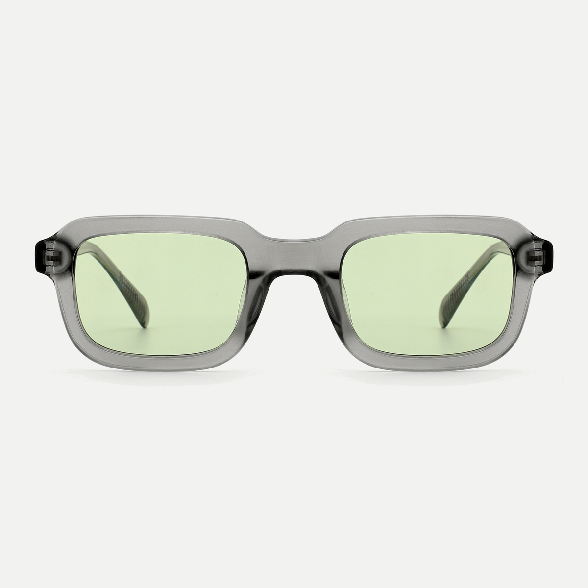 Wren crystal gray / light green sunglasses, front view