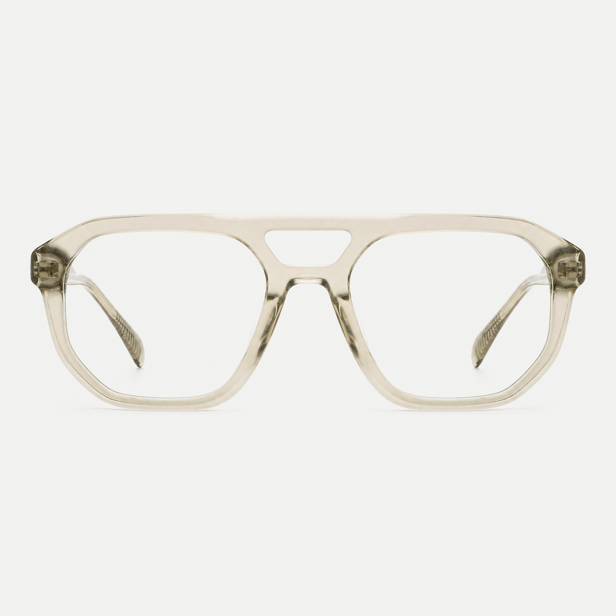 Simone champagne acetate eyeglasses, front view