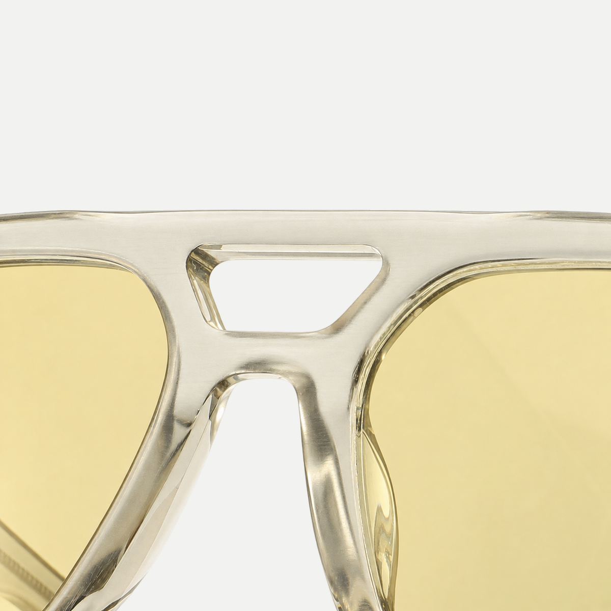 Morgan crystal champagne / yellow sunglasses, frame detail