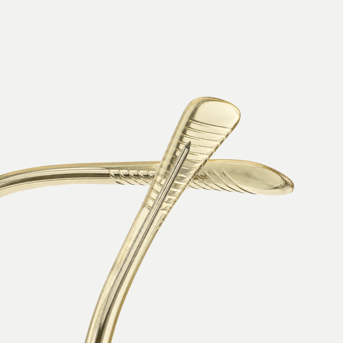 Morgan crystal champagne / yellow sunglasses, frame detail