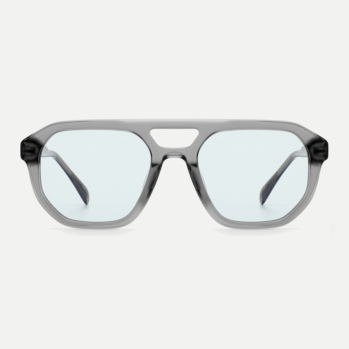 Morgan crystal gray / ice blue sunglasses, front view