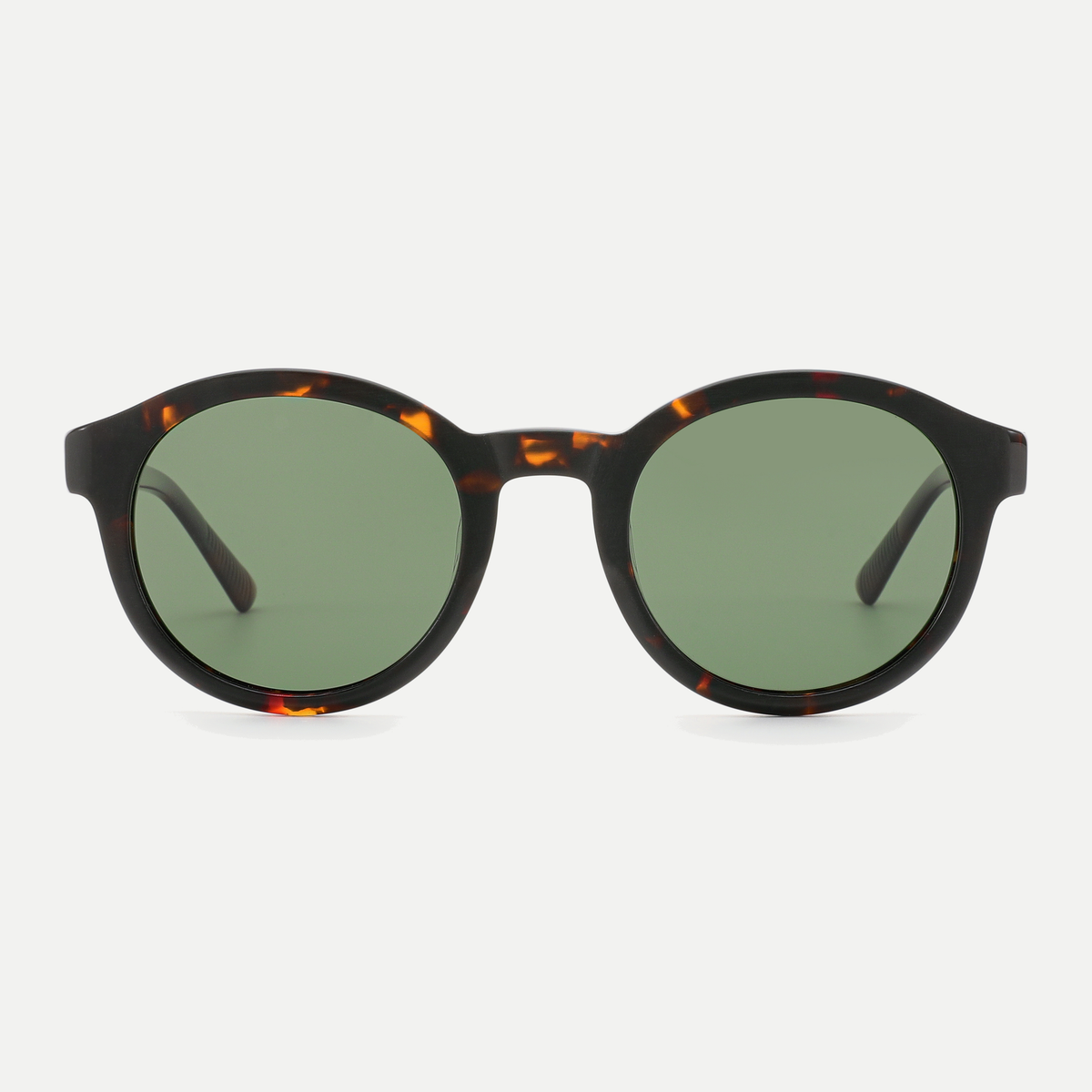 Dahlia dark tortoise / green sunglasses, front view