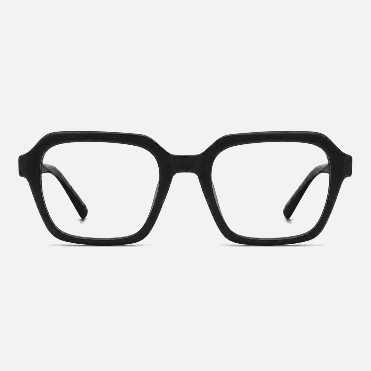 Estelle black acetate eyeglasses, front view