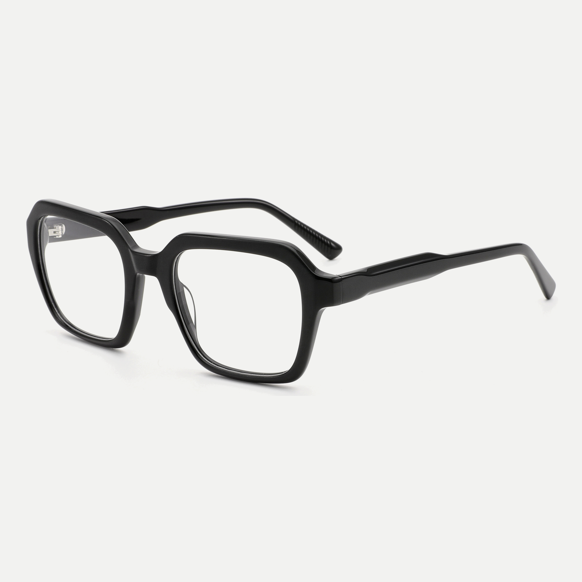 Estelle black acetate eyeglasses, angled view