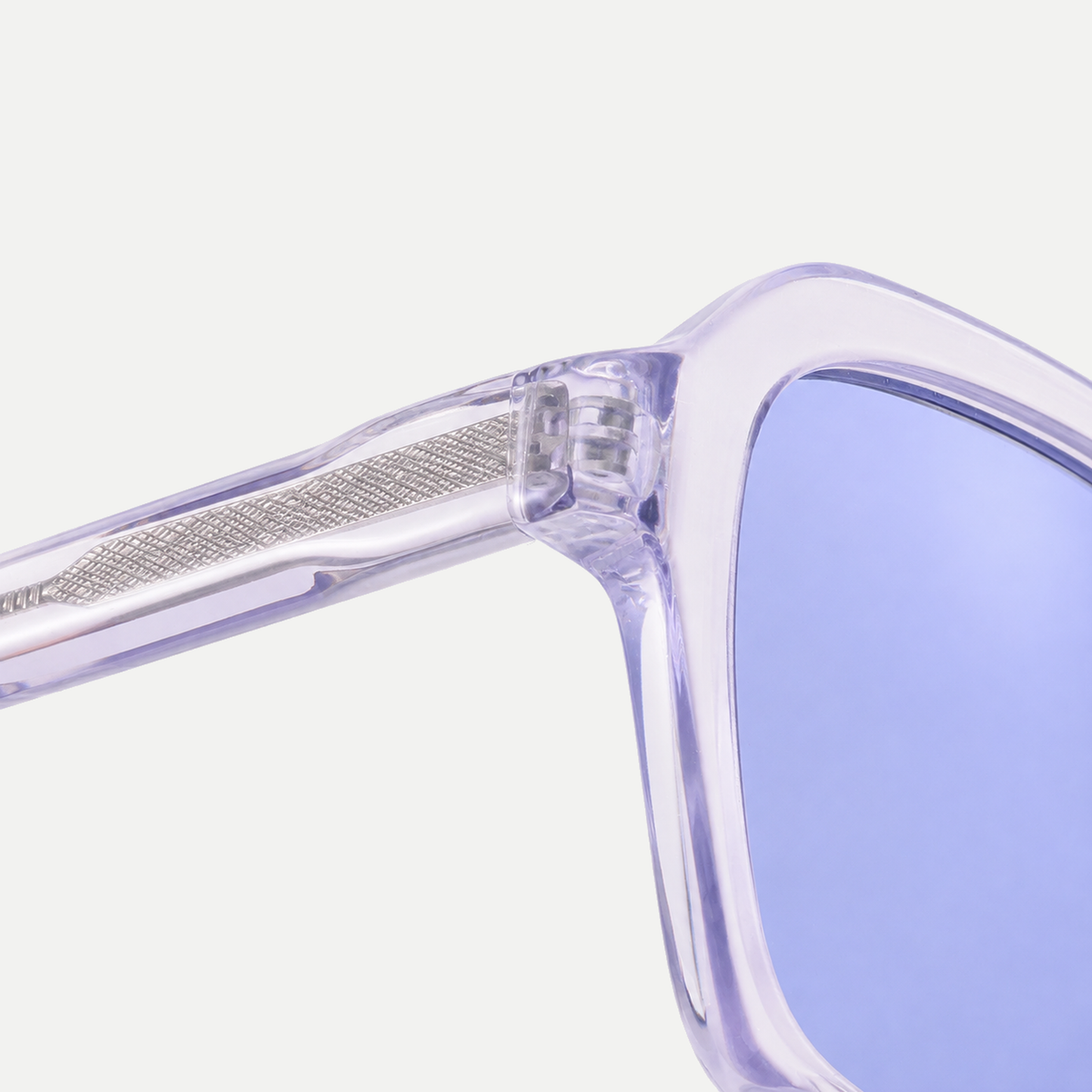 Skye crystal lilac / violet sunglasses, frame detail