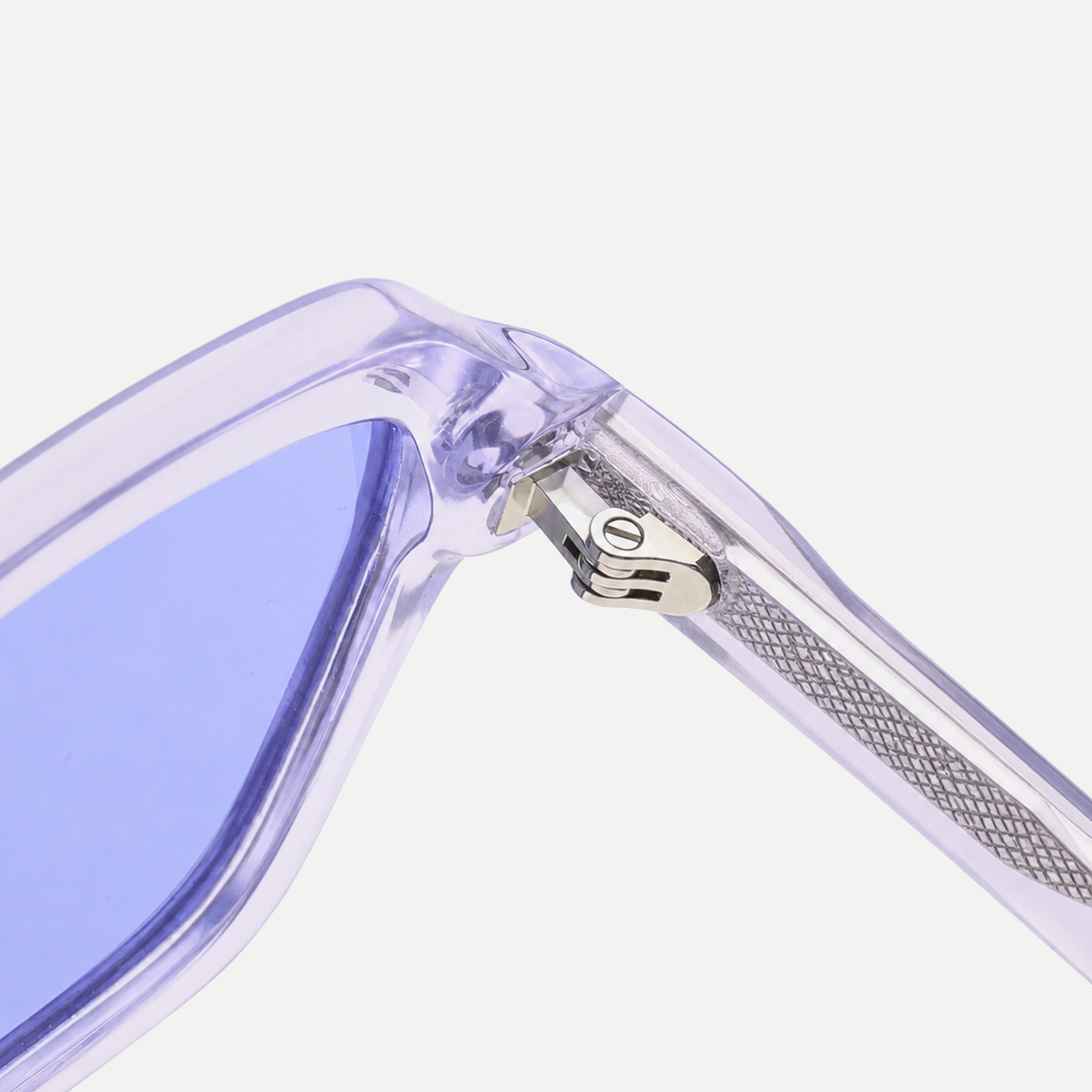 Skye crystal lilac / violet sunglasses, frame detail
