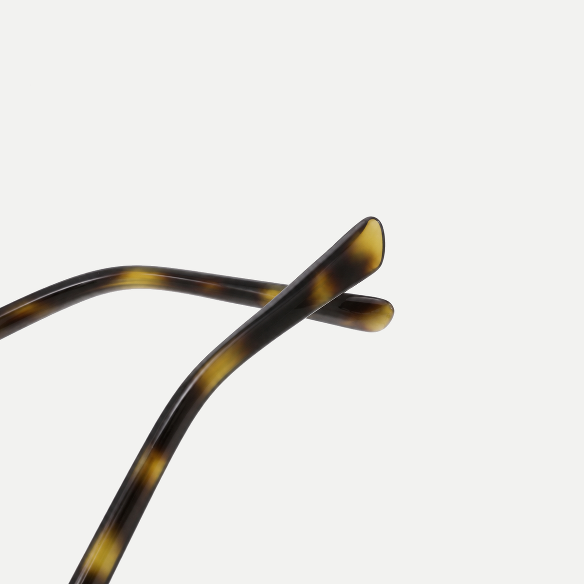 Aspen dark tortoise / light green sunglasses, frame detail
