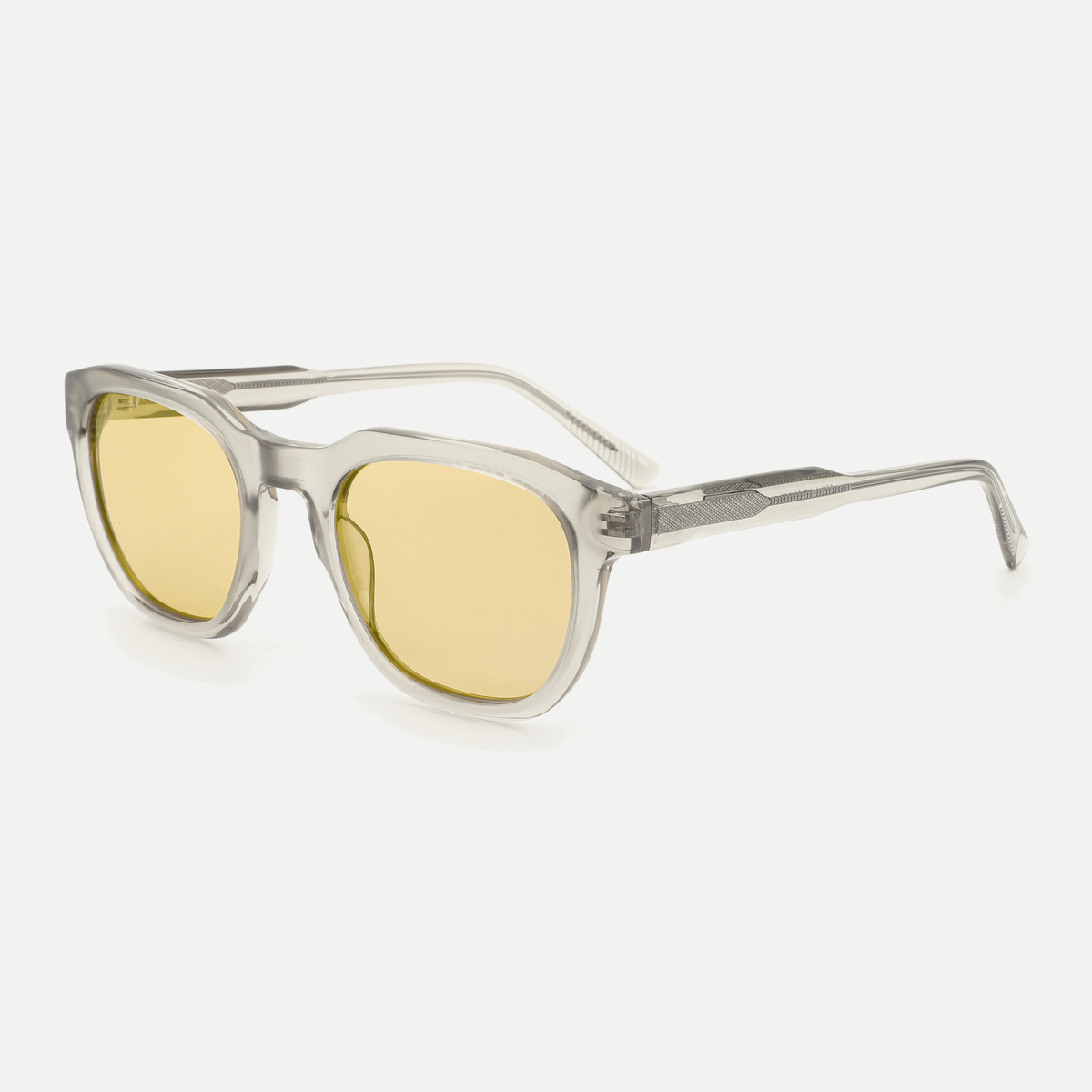 Aspen crystal champagne / yellow sunglasses, 45-degree view