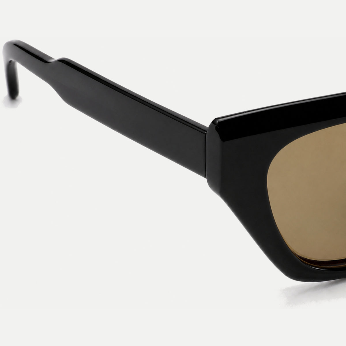 Selene sunglasses - Black / Champagne - temple detail