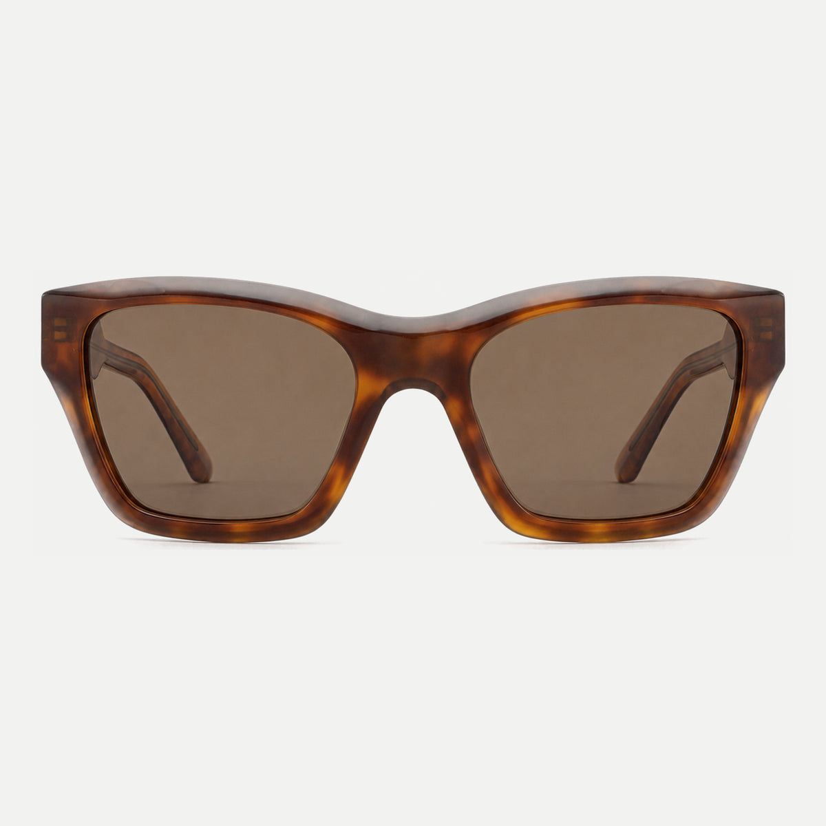Reese sunglasses - Amber Tortoise / Brown - front view