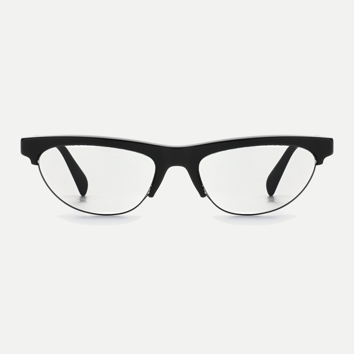 Vera black eyeglasses, front view