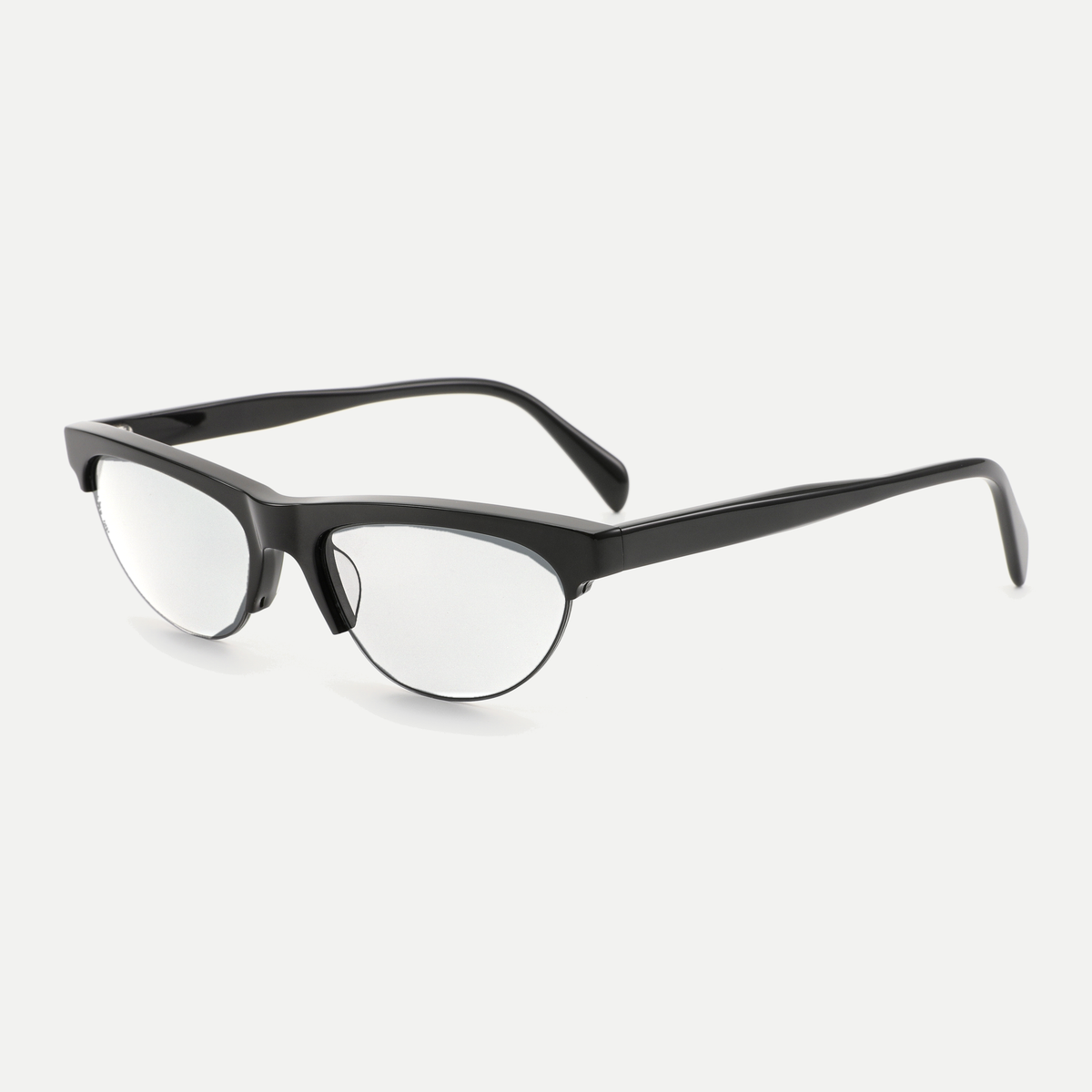Vera black eyeglasses, 45-degree view