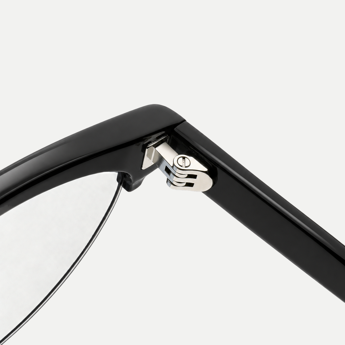 Vera black eyeglasses, frame detail