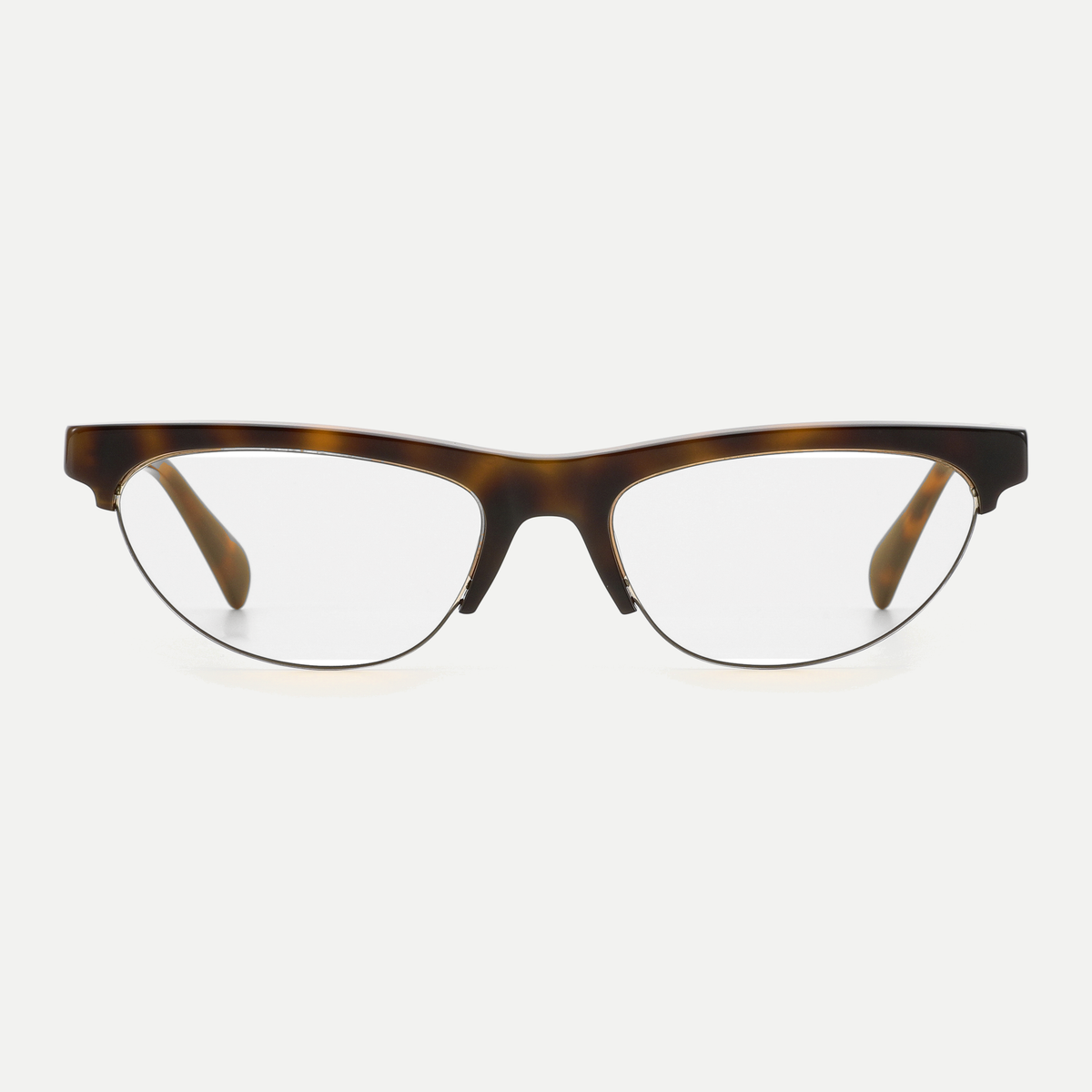 Vera amber tortoise eyeglasses, front view