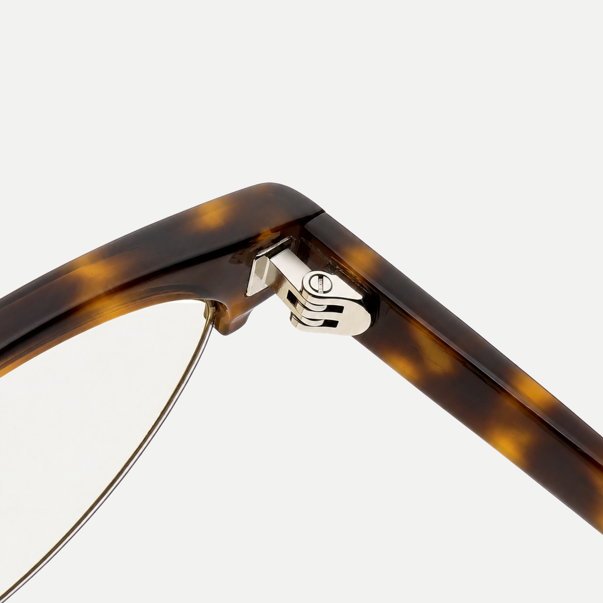 Vera amber tortoise eyeglasses, frame detail