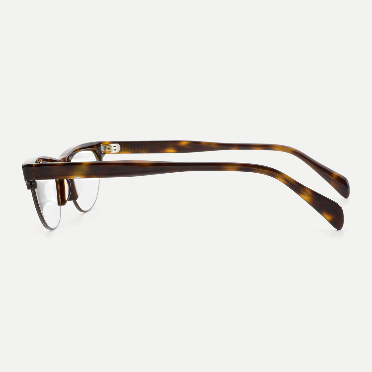 Vera amber tortoise eyeglasses, 90-degree side view