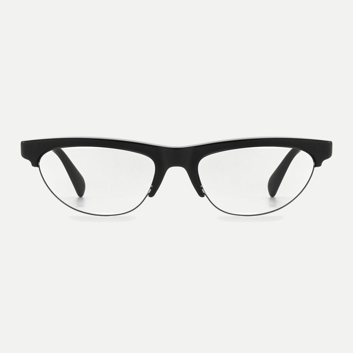 Vera onyx eyeglasses, front view