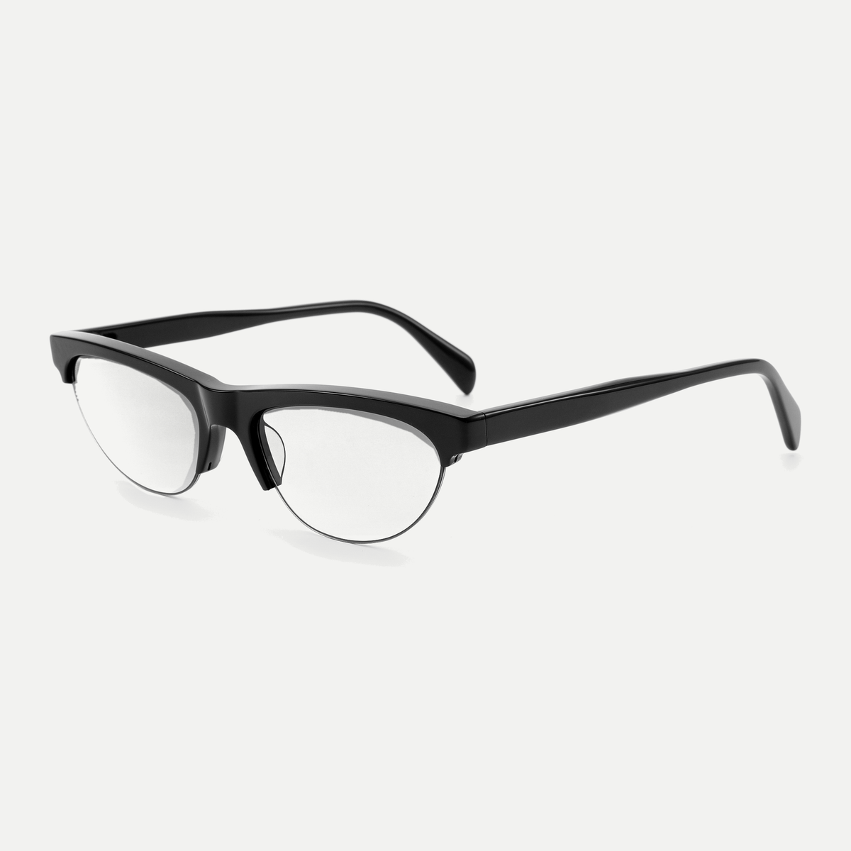 Vera onyx eyeglasses, 45-degree view