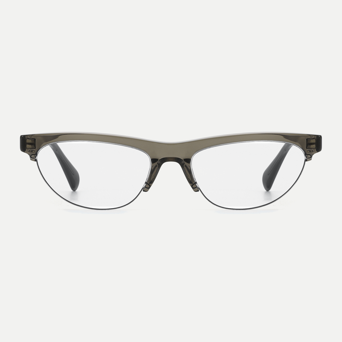 Vera crystal taupe eyeglasses, front view