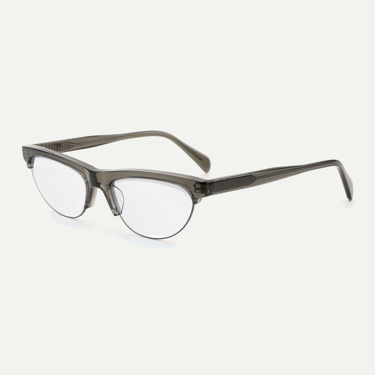 Vera crystal taupe eyeglasses, 45-degree view