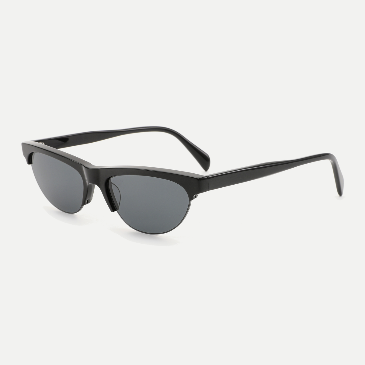 Rhea black / smoke sunglasses, 45-degree view