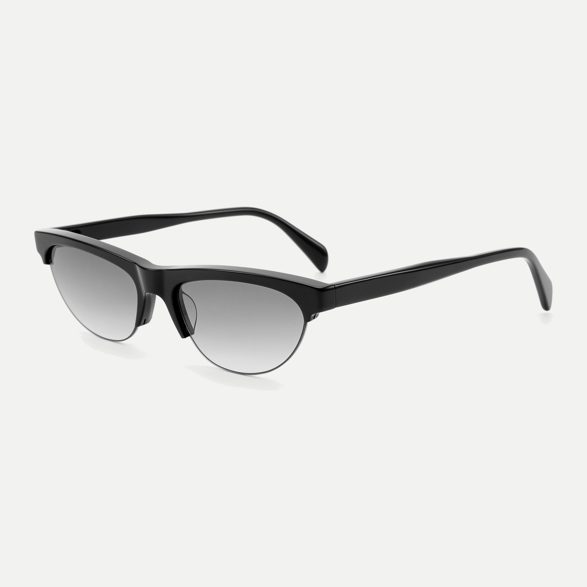 Rhea black / smoke gradient sunglasses, 45-degree view