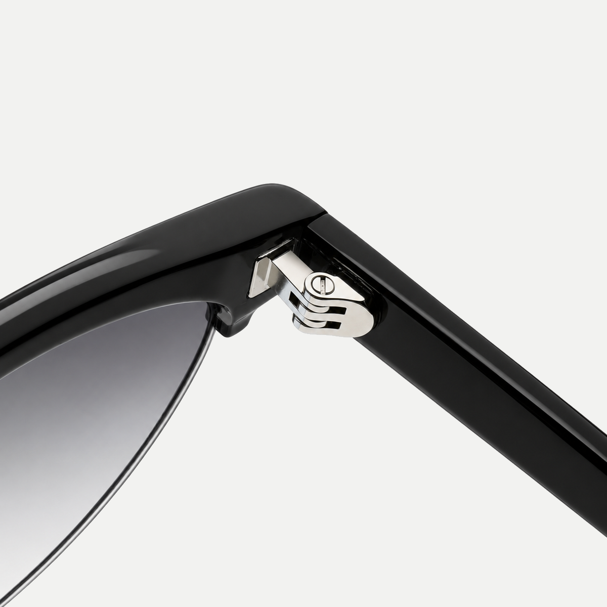 Rhea black / smoke gradient sunglasses, frame detail