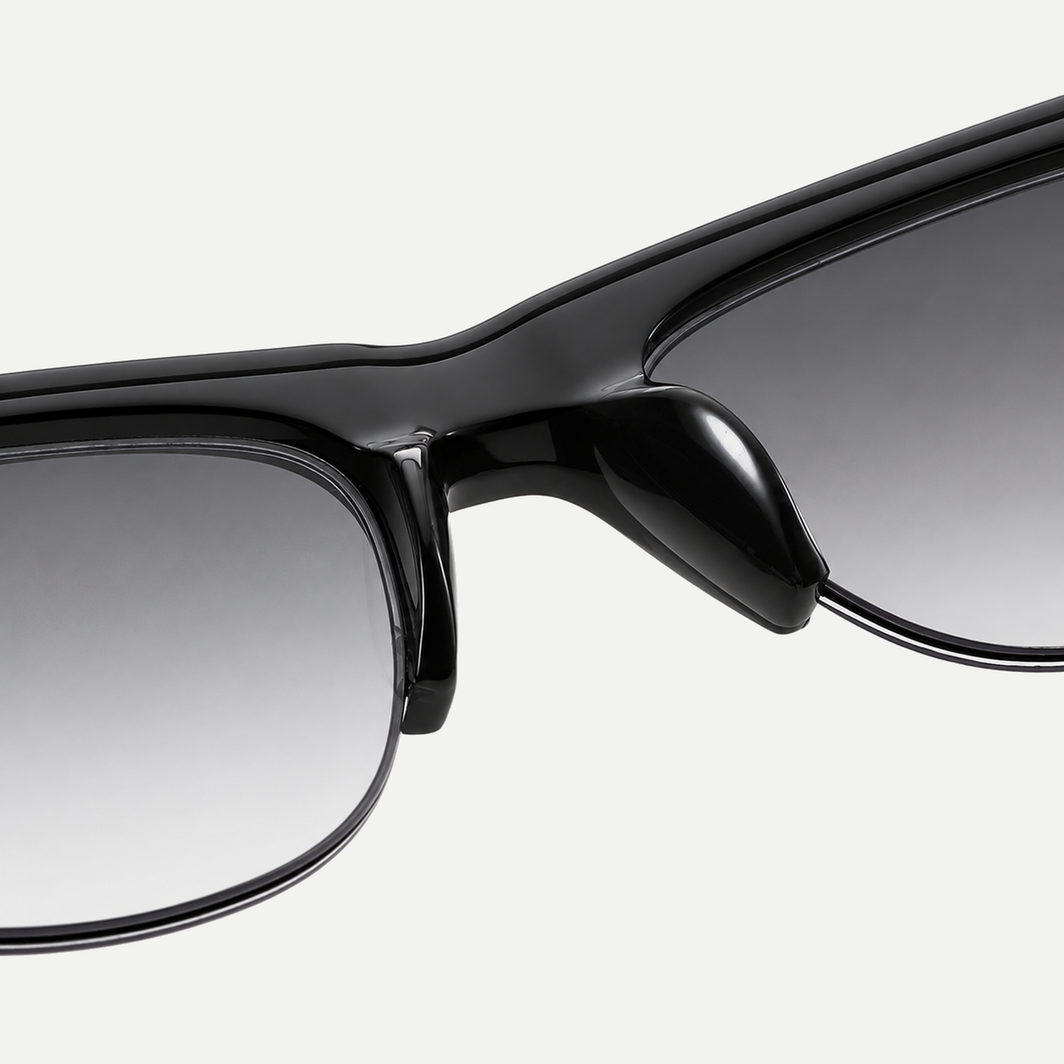 Rhea black / smoke gradient sunglasses, frame detail