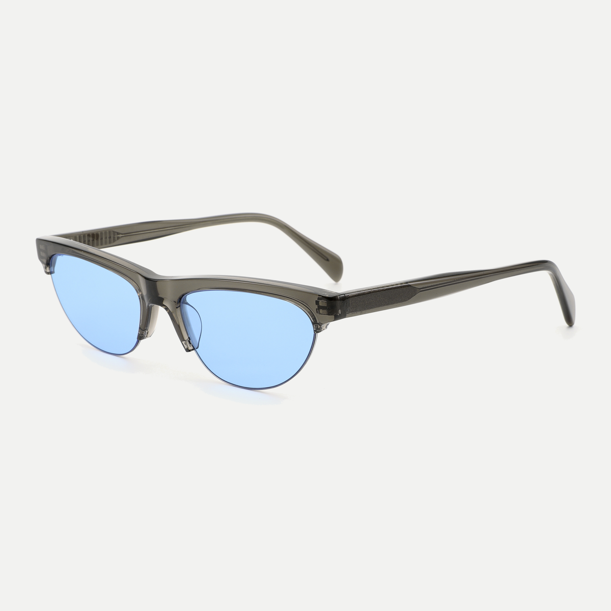 Rhea crystal taupe / ice blue sunglasses, 45-degree view