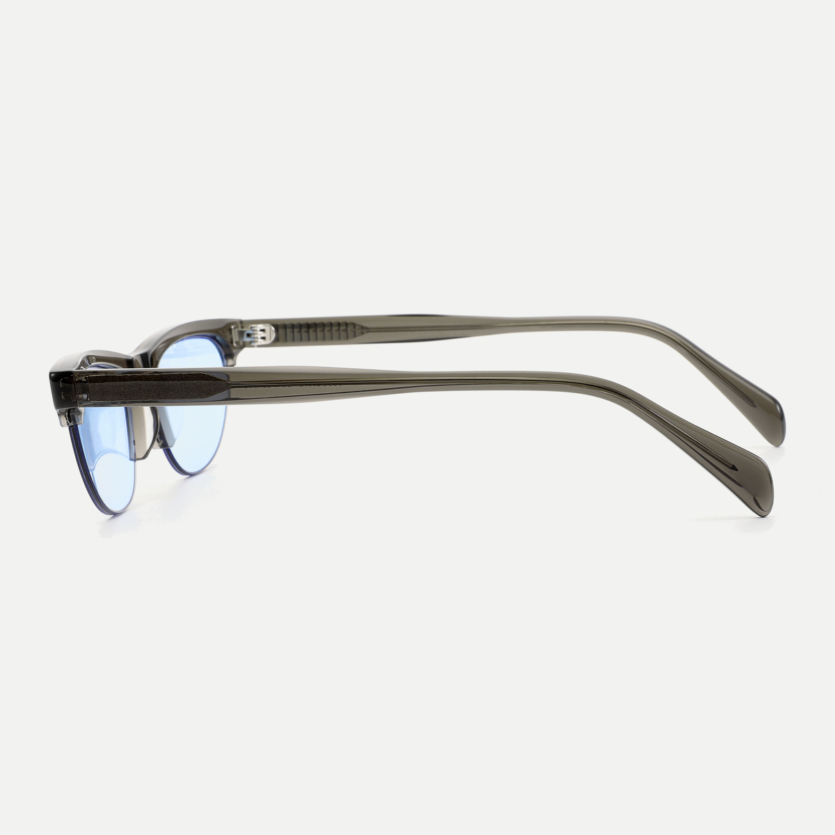 Rhea crystal taupe / ice blue sunglasses, 90-degree side view