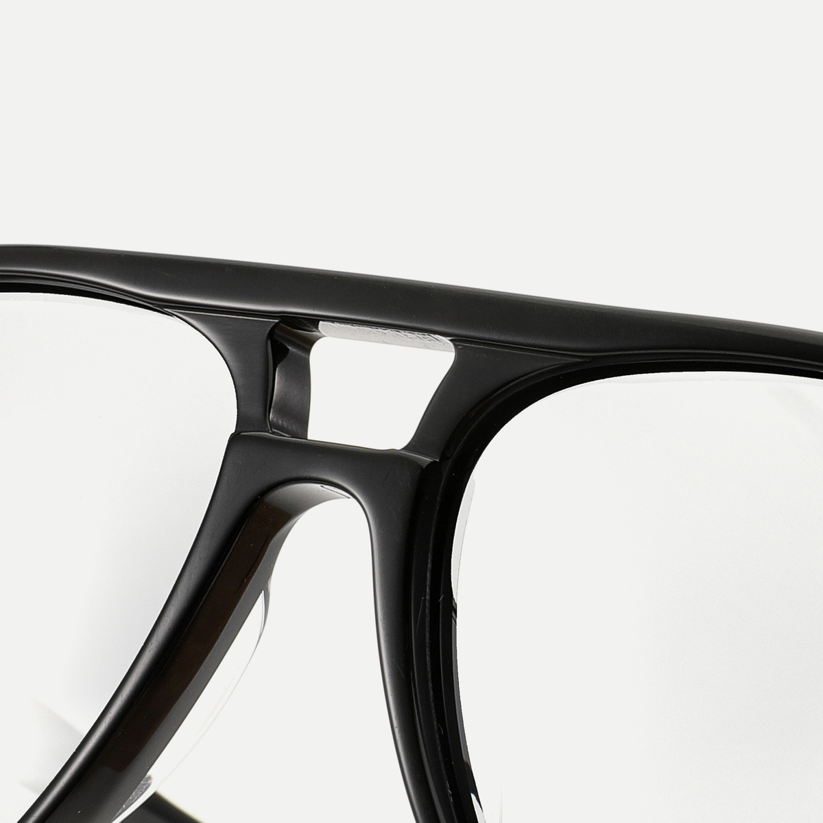 Elise black eyeglasses, frame detail