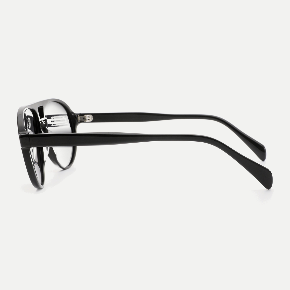 Elise black eyeglasses, 90-degree side view