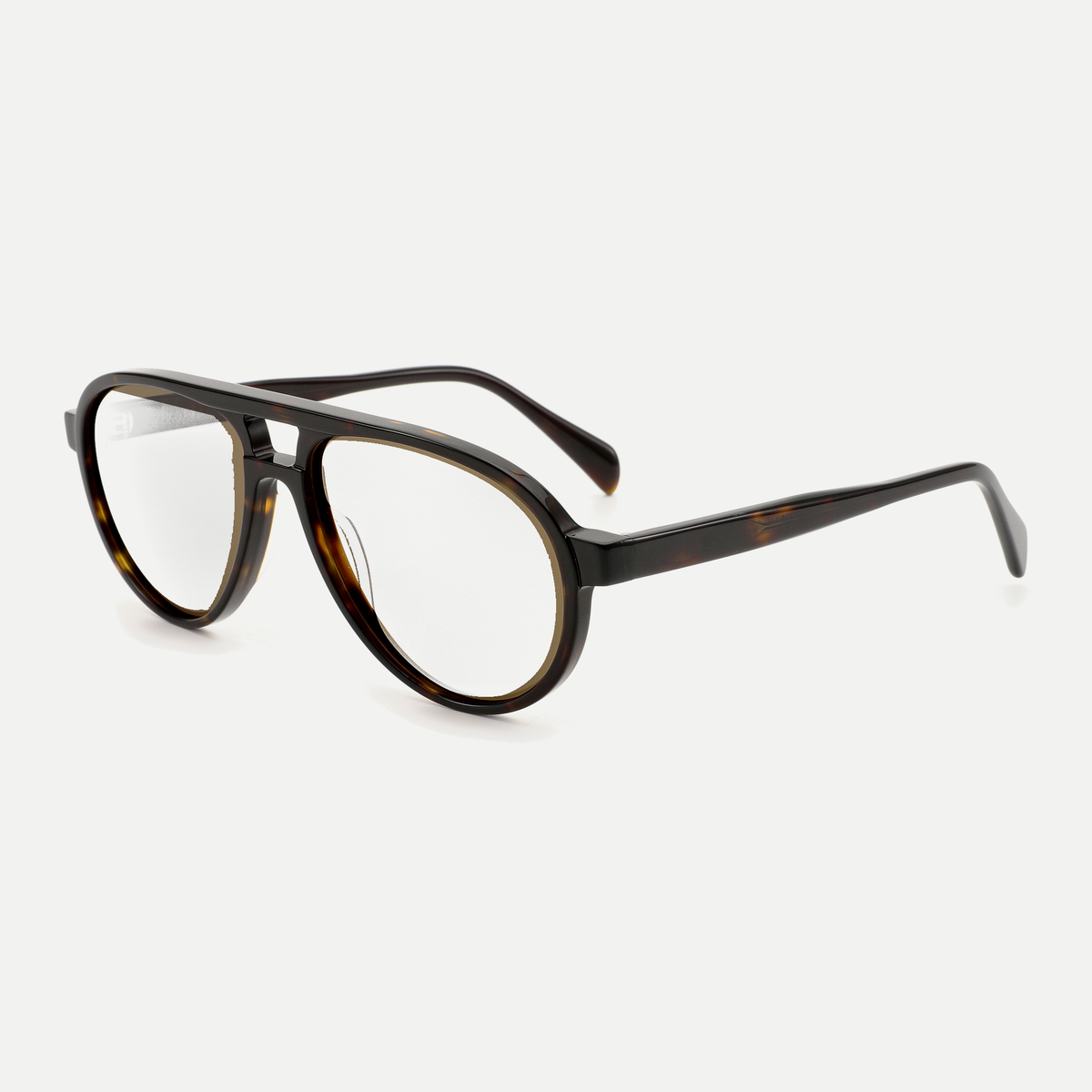 Elise dark tortoise eyeglasses, 45-degree view