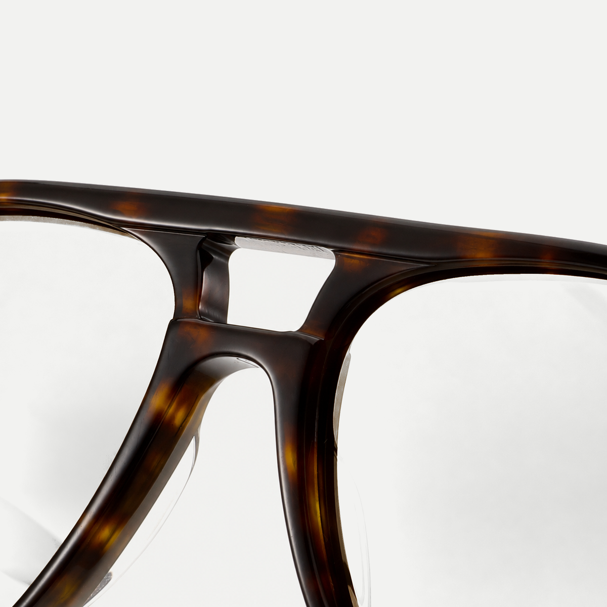 Elise dark tortoise eyeglasses, frame detail