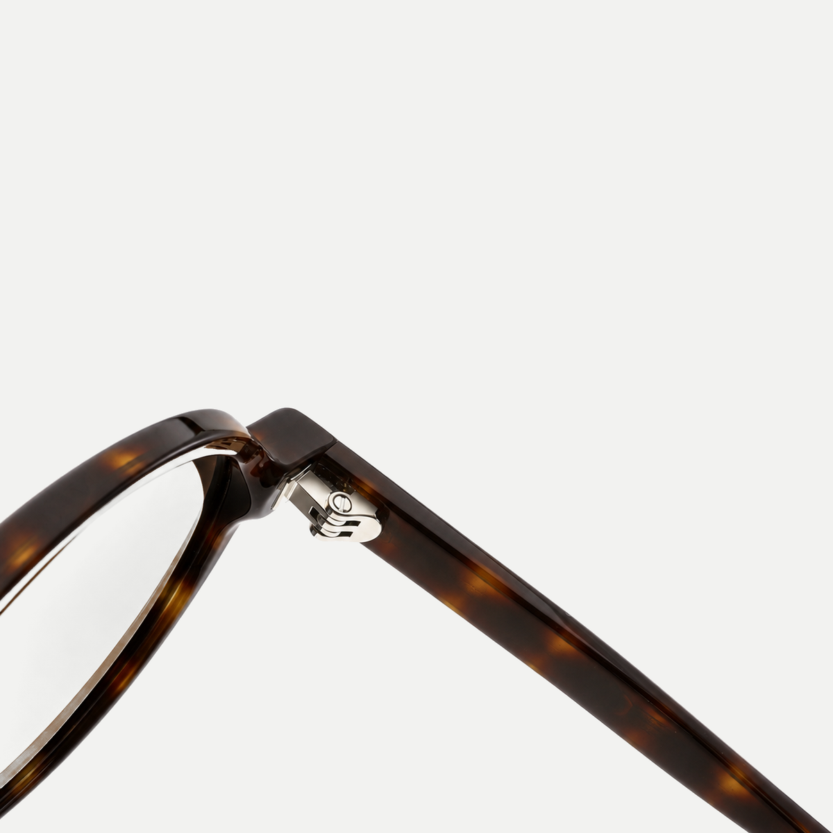 Elise dark tortoise eyeglasses, frame detail