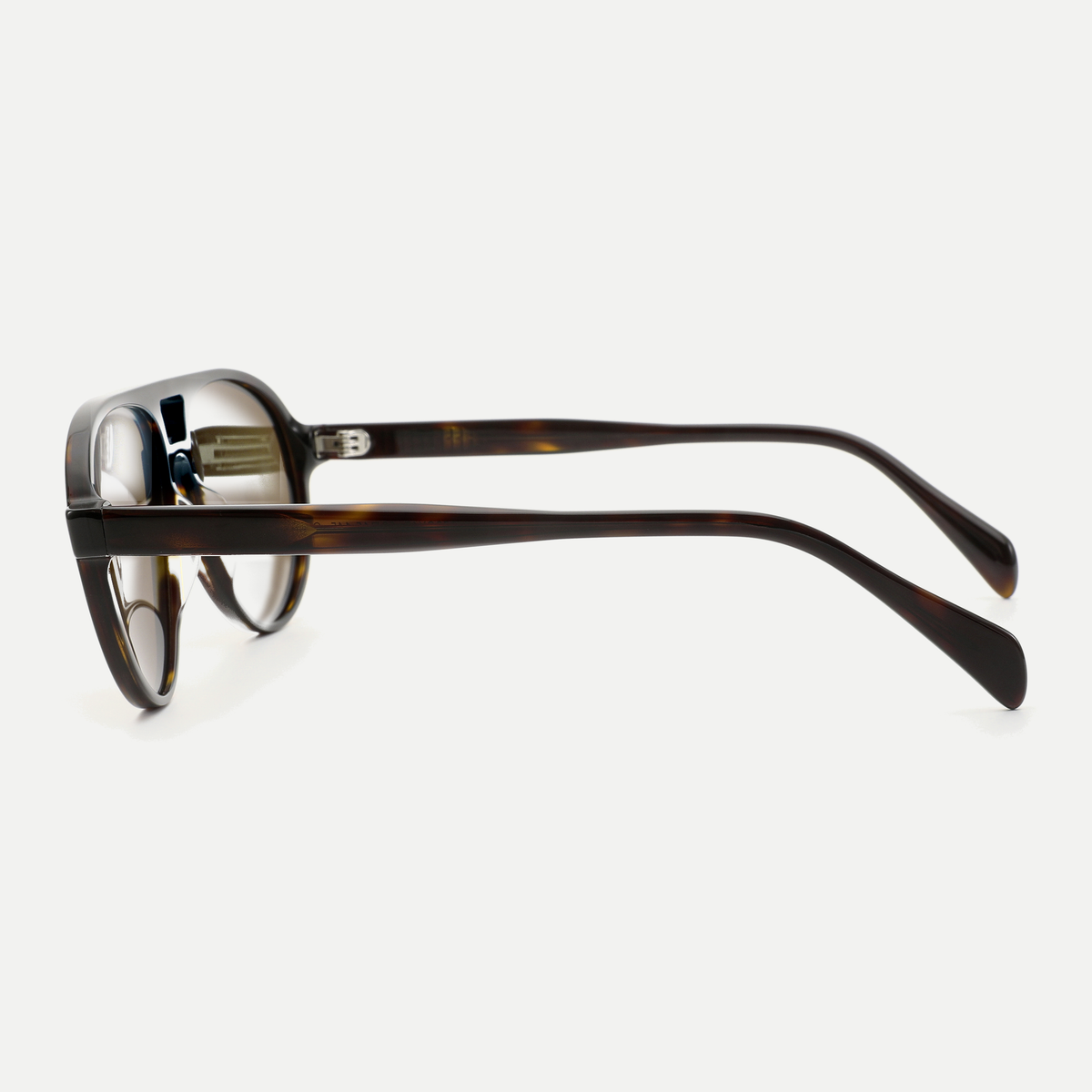 Elise dark tortoise eyeglasses, 90-degree side view